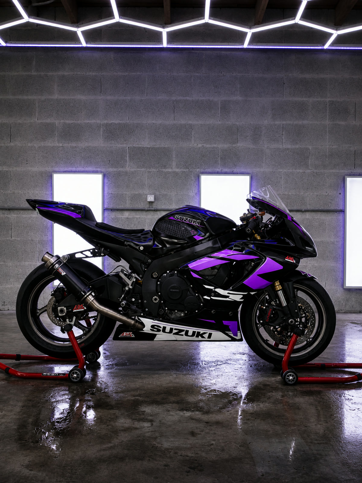 Suzuki GSXR atelier detailing moto Pure Détail Froidfond Vendée